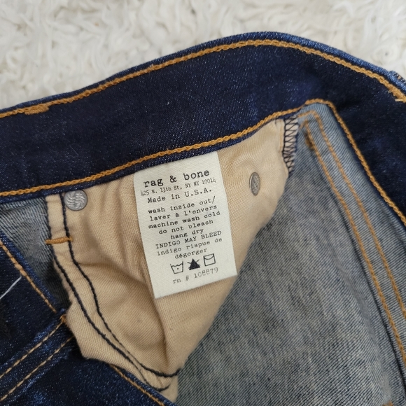 Rag Bone Skinny Jeans In Kensington Dark Blue - Picture 5 of 11